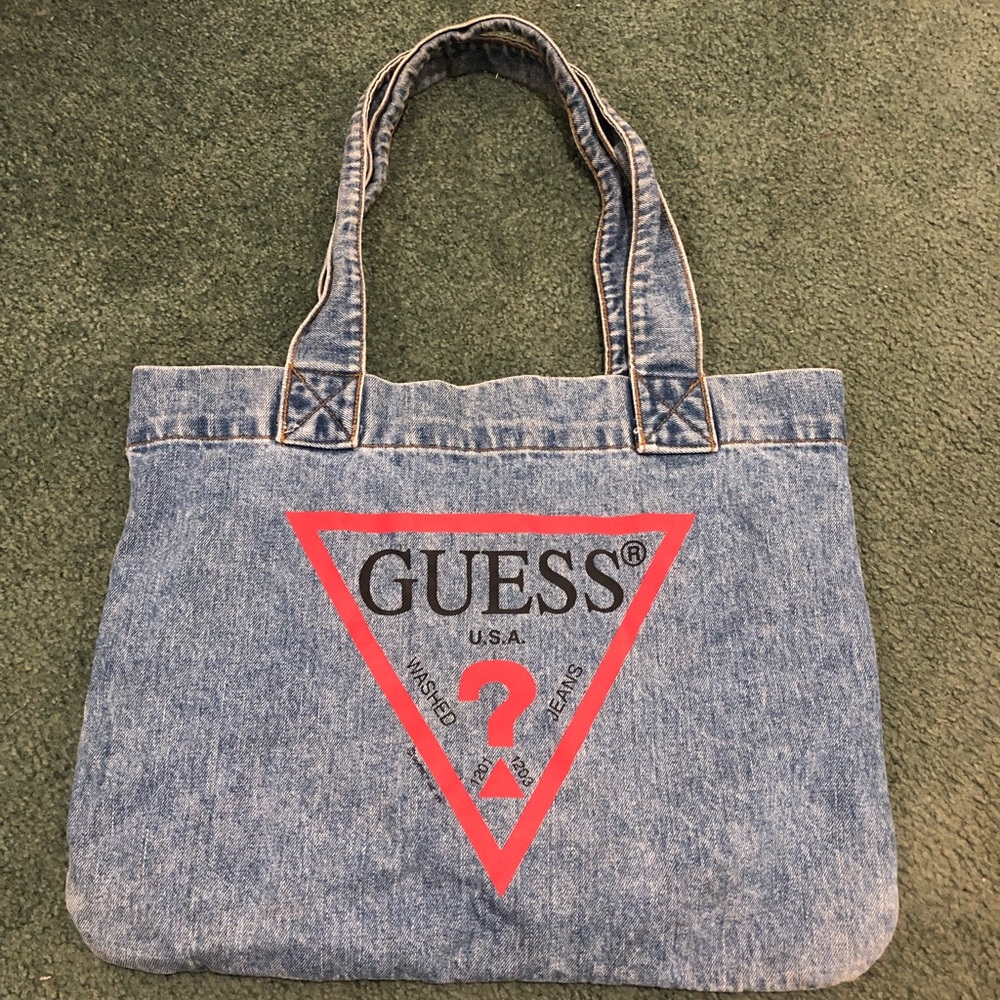 Vintage 1991 guess jeans USA denim tote bag
